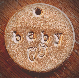 Baby Feet handmade bronze charm, a pregnancy loss memorial keepsake from A Well Run Life