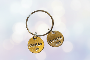 The Breathe In, Breathe Out handmade keychain from A Well Run Life
