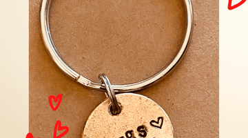 Hugs handmade bronze charm, a meaningful going-away gift from A Well Run Life