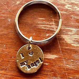 I Love My Angel handmade bronze charm, a meaningful gift for a widow or widower from A Well Run Life