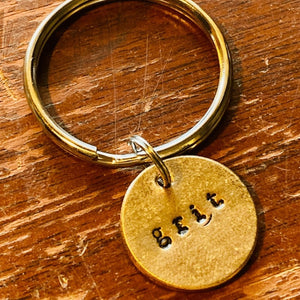 Grit handmade bronze charm, a meaningful gift for a brother from A Well Run Life