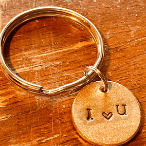 I Love You handmade bronze charm, a meaningful Valentine's Day gift from A Well Run Life