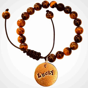 Lucky Tiger's Eye charm and bracelet, a meaningful good luck gift from A Well Run Life