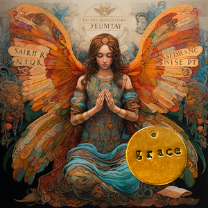 A Teeny Tiny Bit of Grace — handmade bronze charm engraved with "Grace," A Well Run Life