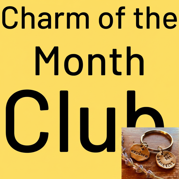 Charm of the Month Club — a new hand-stamped bronze charm delivered monthly