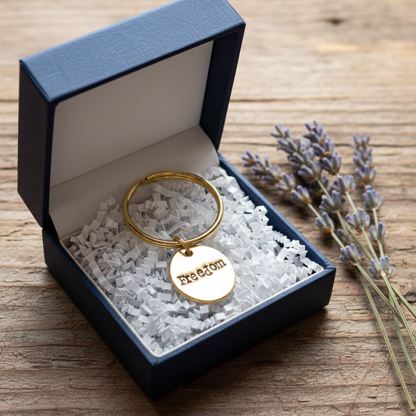 Freedom bronze charm — new chapter gift handmade in Arizona