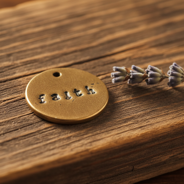 "Faith" Handmade Bronze Charm