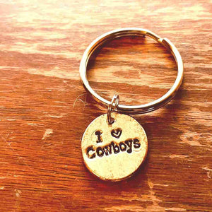 I Love Cowboys! A Well Run Life I Love Cowboys Key Chain ($19.99) 