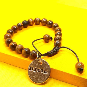 Dream A Well Run Life Charm w/ Tiger's Eye Bracelet ($24.99) 