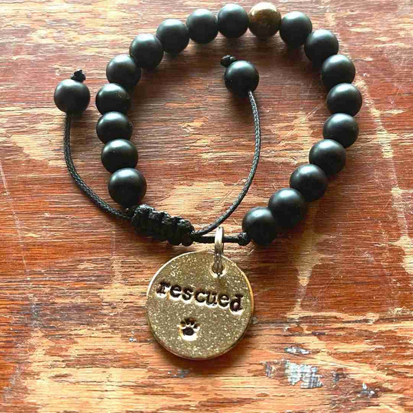 Who Rescued Who? A Well Run Life Charm w/ Onyx Bracelet ($24.99) 
