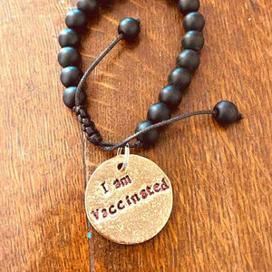 I am Vaccinated A Well Run Life Charm W/ Onyx Bracelet (24.99) 