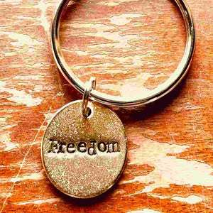 Freedom A Well Run Life Freedom Charm Key Ring ($19.99) 