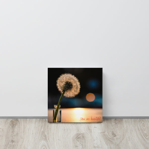 A Little Reminder: You are Beautiful (Canvas Print 12" x 12")